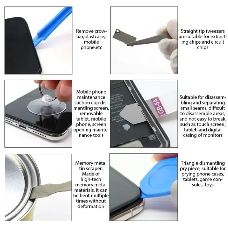 40 in 1 Handy-Reparatur werkzeuge zerlegen Reparatur set für iPhone Schrauben dreher Kombination Skid Multifunktions-Demontage-Kit 6