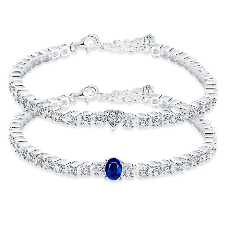 Luxus Silber Farbe Kristall Armbänder für Frauen Mode Herz Zirkon Kette Armband Strass Armreif Hochzeit Braut schmuck