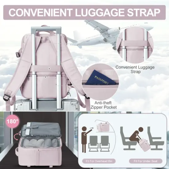 Damen Rucksack Reisekoffer Kabinentasche Flugzeug Ryanair 40x20x25 Flugzeug Reisetasche Herren Laotop Rucksack Wizzair Handgepäck 5