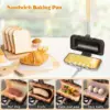 Doppelseitige Sandwich-Backform für Brot Toast Frühstücks maschine Pfannkuchen hersteller tragbare Antihaft-Grill Bratpfanne 2