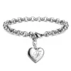 925 Sterling Silber fein 26 Buchstaben Frauen Männer Kette Armband Charme Herz niedlich Hochzeit Persönlichkeit Schmuck Dame Geschenk Party 20cm 6