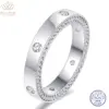 Wuiha funkelnden 925 Sterling Silber erstellt Moissan ite Diamanten Hochzeit Verlobung Jubiläums ring für Frauen Geschenke edlen Schmuck