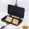 Sandwich Backform Antihaft faltbare Grill pfanne Multifunktions-Aluminium legierung Doppelseite tragbares Küchen zubehör 3