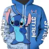 2024 neue Stich Anime Mode männer Hoodie Outdoor Straße Hip-Hop Sportswear männer Casual Lose Hoodie Sweatshirt 2