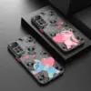 Disney Stitch Engel Liebespaar matte Handy hülle für Xiaomi Redmi Note 13 11 12 12s 10 9 Pro Cover für Redmi 10 K40 10C 9 12c