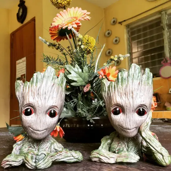 Groot Blumentopf Groot Home Dekoration Vasen Multifunktions-Ornamente Arrangement Anime-Charaktere Figur Stifthalter 5