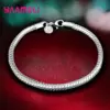 Große Förderung Sterling Silber gestempelt Kette Armband für Männer Frauen Unisex Schmuck mit Hummer verschlüssen 3mm 4mm Breite