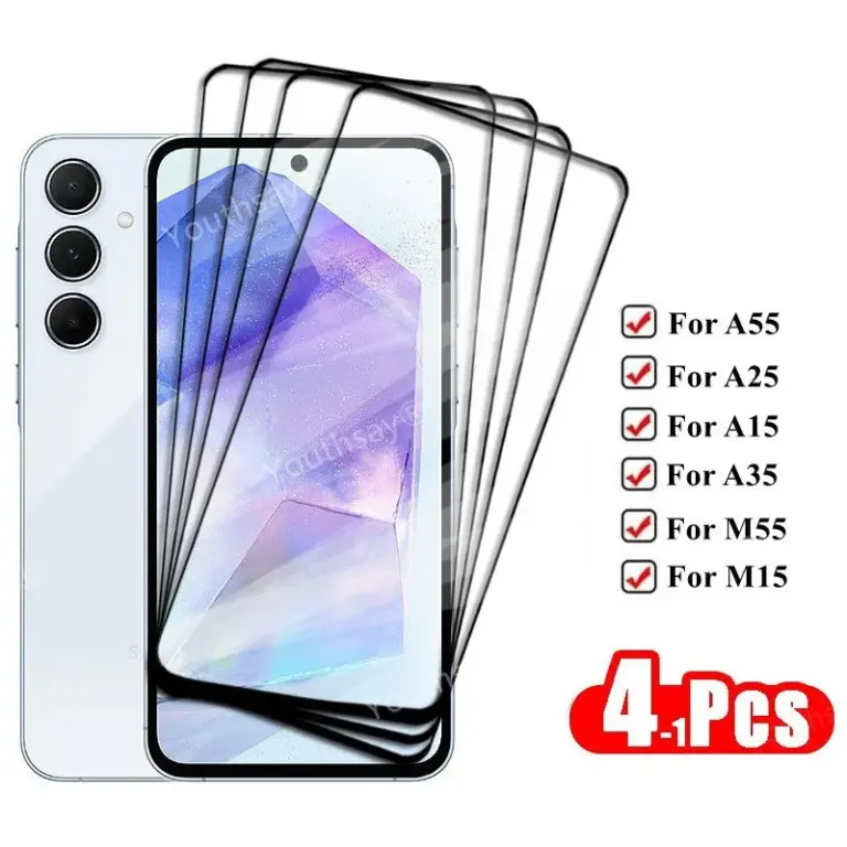 Für Samsung Galaxy A55 Gehärtetes Glas Samsung Galaxy A55 A35 A25 A15 M55 M15 Displayschutzfolie Schutzfolie Samsung A55