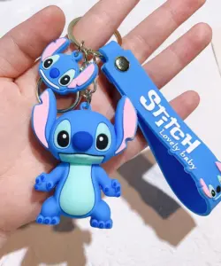 Lilo & Stich Spielzeug Schlüssel bund Anime Stich Anhänger Schlüssel bund süße rosa Engel Schlüssel anhänger Frauen Auto Schlüssel ring Mädchen Geburtstags geschenk