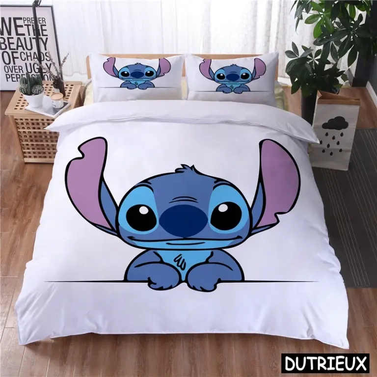 3d Disney Cartoon Lilo und Stich Kawaii Bett bezug Set Twin Full Queen King Size Bettwäsche Set Home Textil für Mädchen Jungen Geschenk