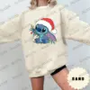 Disney Cartoon Tier Stich Weihnachten Sweatshirt Runde Kragen Baumwolle Mit Kapuze Sport Streetwear Pullover Hoodie Frauen Kleidung