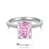 Vinregem Sterling Silber Roségold Crushed Ice 5ct Morganit synthetischen Moissan ite Hochzeits feier Ring für Frauen Großhandel 6