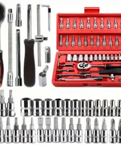 46-teiliges Schraubenschlüssel-Steckschlüssel-Set, Hardware, Auto, Motorrad, Reparatur-Set, Ratschenschlüssel-Werkzeug-Set, Auto-Reparatur-Werkzeug-Set