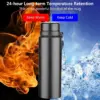 1 l Thermo-Wasserflasche, hält kalte und heiße Wasserflasche, Thermoskanne für Wasser, Tee, Kaffee, Isolierflaschen, Edelstahl-Thermosflasche 4