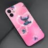 Handy hülle für Apple iPhone 13 12 11 Pro Max Mini XS XR X 7 8 6 6s plus 5 5s Se Cover Shell Bling Engel Kuss stich rosa Blase 5