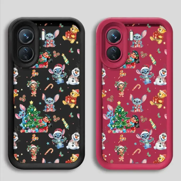 Stoßfeste Hülle für Xiaomi Redmi Note 11 10 13 Pro Plus 9S 12 12S 9 12C Poco X3 NFC Handyhülle Disney Stitch Winnie Christmas