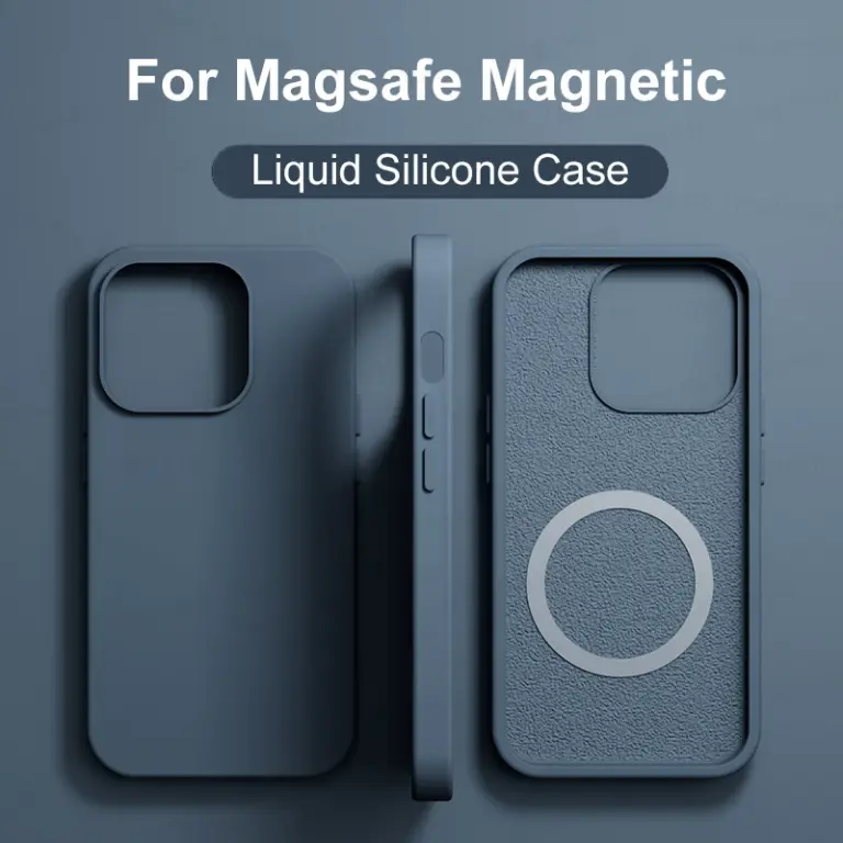 Flüssig silikon Magnet hüllen für iPhone 15 14 11 13 12 Pro Max Plus für for Magsafe Hülle Wireless Charge Cover Telefon zubehör