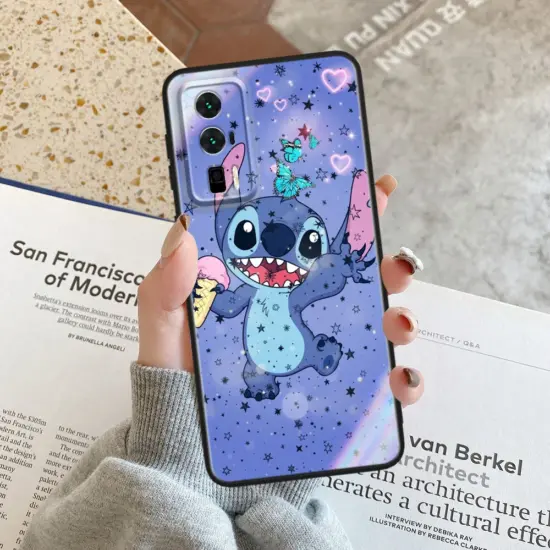 Schwarze Handy hülle für Xiaomi Redmi 12c 12 11a 11 10 10c 10x9t 9 9a 8a 7a 8 7 a1 a2 plus Anime-Stich abdeckung 3