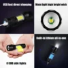 1-10 Stück Mini Taschenlampe Cob xpe tragbare Taschenlampe zoombare Fokus licht wiederauf ladbare taktische Taschenlampe Camping Notfall Laterne 2