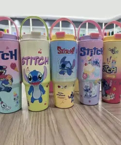 900ml Stich Tragbare Thermoskanne Tasse Edelstahl Thermobecher Tumbler Kaffeetasse Sport Isolierflaschen Im Freien Auto Wasserflasche