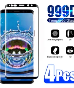 4 Stück gebogenes gehärtetes Glas für Samsung S23 Ultra S22 S21 S20 S10 S9 S8 Plus Displayschutzfolie für Samsung Note 20 Ultra 10 Plus 9