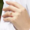 Wuiha echtes 925 Sterling Silber Roségold rund 7mm vvs1 weißer Saphir erstellt Moissan ite Ring für Frauen Geschenk Drop Shipping 5