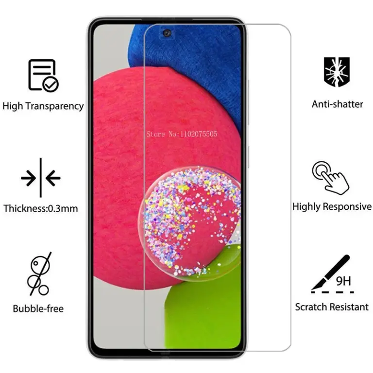 Schutzfolie aus gehärtetem Glas für Samsung Galaxy A52S 5G, Displayschutzfolie auf Galaxy 52S A 52S 52 A52S Telefonfolie Glas Galaxy Galaxy Galaxy 4