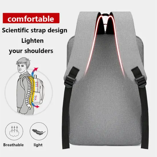 Wasserdichter Business-Rucksack für Herren, USB-Schulrucksäcke, 15,6-Zoll-Laptop-Rucksack, große Kapazität, Rucksäcke für Herren, Rucksacktaschen 4