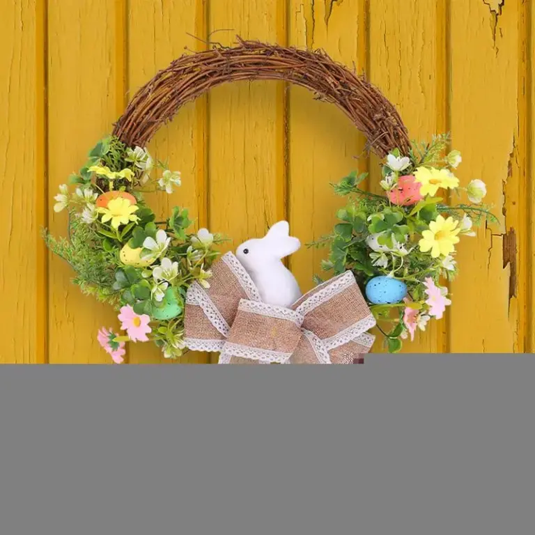 Osterhasen Kranz Frühlings dekoration Hase Ei Bogen Kranz rustikale Haustür Girlande Ornament für Indoor Outdoor Veranda Fenster 1