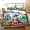 Disney Stitch Cartoon geschnitten ganzjährig Bett bezug Bettdecke Bettwäsche Set weichen Bett bezug und Kissen bezüge Single/Double/Queen/King 5