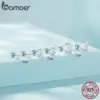 Bamoer platini ert klassische cz Ohr stecker 925 Sterling silber hypo allergen elegante Ohrringe Modeschmuck 3mm 5mm 7mm 3