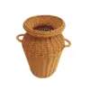 1 Stück klassischer gewebter Rattan-Blumenkorb, langlebig und waschbar, chinesisches Retro-Blumenarrangement, praktische Heimdekoration 3