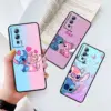 Disney Stitch Engel Liebe Handy hülle für Xiaomi Redmi K60 K50 K40 12x11 10c 11 9a 9c 9at 8a 8 6a A1 4x5g schwarze Abdeckung