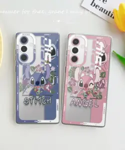 Klare Telefon hülle für Samsung Galaxy A52 A12 A32 A52S A73 A72 A71 A51 A22 A25 A31 A21 A13 A15 A23 A53 A50 Disney Paar Stich