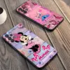 Telefon schwarz Fall für Samsung Galaxy A13 A22 5g A51 A32 A54 A23 A72 A12 A52 A34 A33 Silikon hülle Minnie Stitch Anne Disney Cas 4