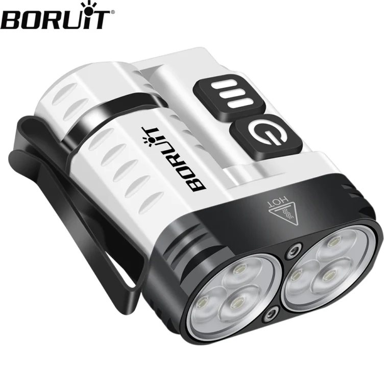 Boruit u6 sst20 led edc taschenlampe schlüssel bund arbeits licht typ-c wiederauf ladbare clip lampe mit magnet camping taschen laterne