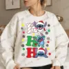 Disney Cartoon Tier Stich Weihnachten Sweatshirt Runde Kragen Baumwolle Mit Kapuze Sport Streetwear Pullover Hoodie Frauen Kleidung 3