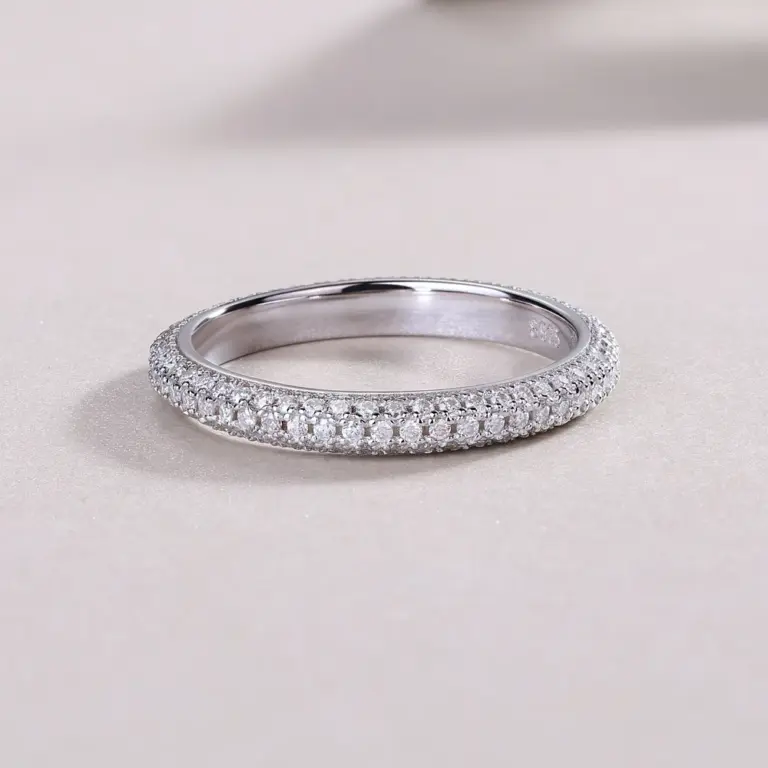 Wuiha echte 925 Sterling Silber funkeln alle Moissan ite Diamant Hochzeit Verlobung ringe für Frauen Jubiläums geschenk edlen Schmuck 3