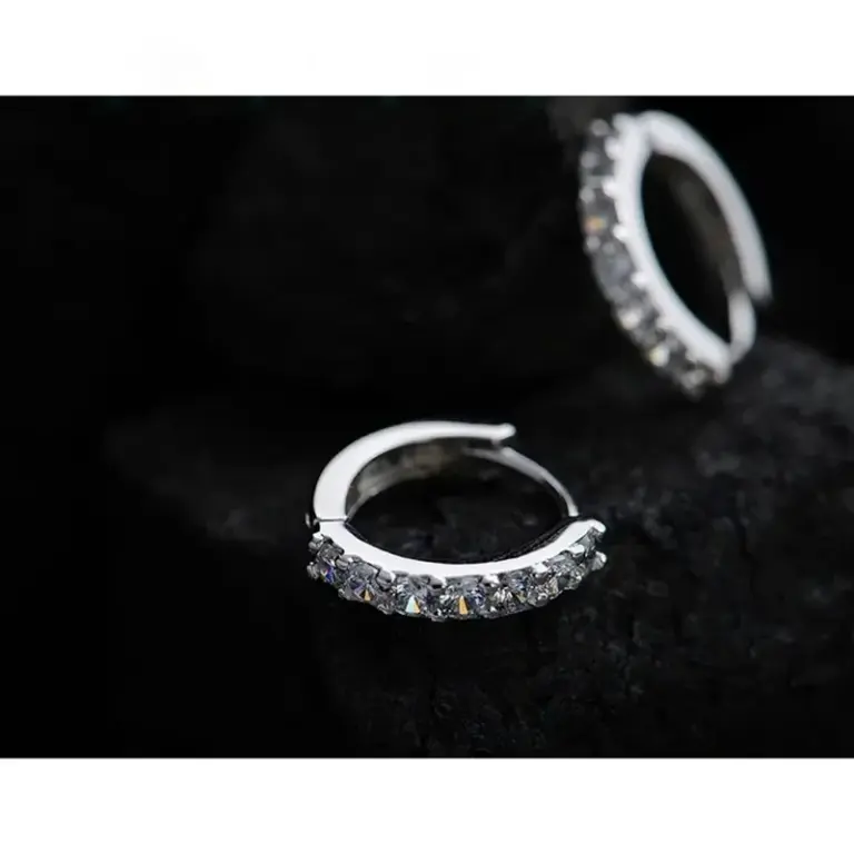 Schnelle Schiff Neueste Luxus Romantische Frauen Schmuck 925 Sterling Silber Überzogene Strass Kristall Creolen Für Frauen Großhandel 3