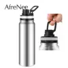 304 Edelstahl Thermos flasche tragbare doppelwandige Reise becher Vakuum flasche isoliert Becher Wasser flasche 600/800/1000ml