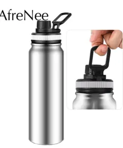 304 Edelstahl Thermos flasche tragbare doppelwandige Reise becher Vakuum flasche isoliert Becher Wasser flasche 600/800/1000ml