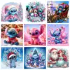 Weihnachten Lilo und Stich 5d DIY Diamant Kunst Malerei Kits neue 2024 Schnee Kreuz stich Bilder Mosaik Stickerei Wohnkultur Geschenk