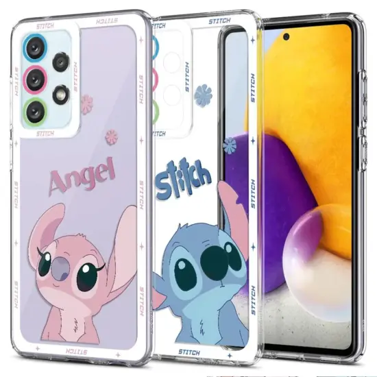 Cartoon Lilo Stitch Handy hülle für Samsung Galaxy A14 A53 A13 A73 A33 A24 A23 A54 A25 A34 4G 5G klare Silikon hülle 2