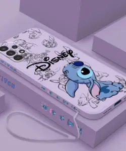 Lilo & Stitch Disney Für Samsung A72 A54 A53 A52 A42 A34 A32 A25 A24 A23 A22 A15 A14 A13 A12 Flüssigkeit Links Seil Telefon Fall