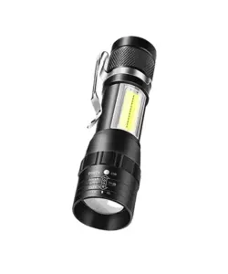 1-5 Stück Mini LED Taschenlampe Zoom Taschenlampe Cob Xpe Lampe eingebaute Batterie lampe Outdoor wasserdichte Not tasche Licht mit Stift clip