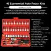 46-teiliges Set Auto-Reparatur-Werkzeug-Set, 1/4 Zoll Steckschlüssel-Set, Auto-Reparatur-Werkzeug, Ratsche, Drehmomentschlüssel, Combo, Auto-Reparatur-Werkzeug-Set