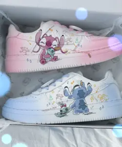Disney Angel Stitch High And Low Top Cartoon Sneaker Sommer Atmungsaktive Vielseitige Paare Board Schuhe Y2k Student Freizeit Schuhe