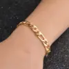 Beliebte Marken 925 Sterling Silber 18 Karat Gold Farbe benutzer definierte 6mm Kette Armbänder für Mann Frauen Mode Party Hochzeits geschenke Schmuck 2