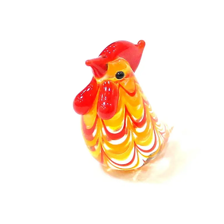 6 stücke niedlichen Huhn Mini Figur Glas Ornamente Kawaii Hahn Ostern Hahn winzige Statue nach Hause Wohnzimmer Tisch Fee Garten Dekor 4