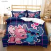 Disney Stitch Cartoon geschnitten ganzjährig Bett bezug Bettdecke Bettwäsche Set weichen Bett bezug und Kissen bezüge Single/Double/Queen/King 4